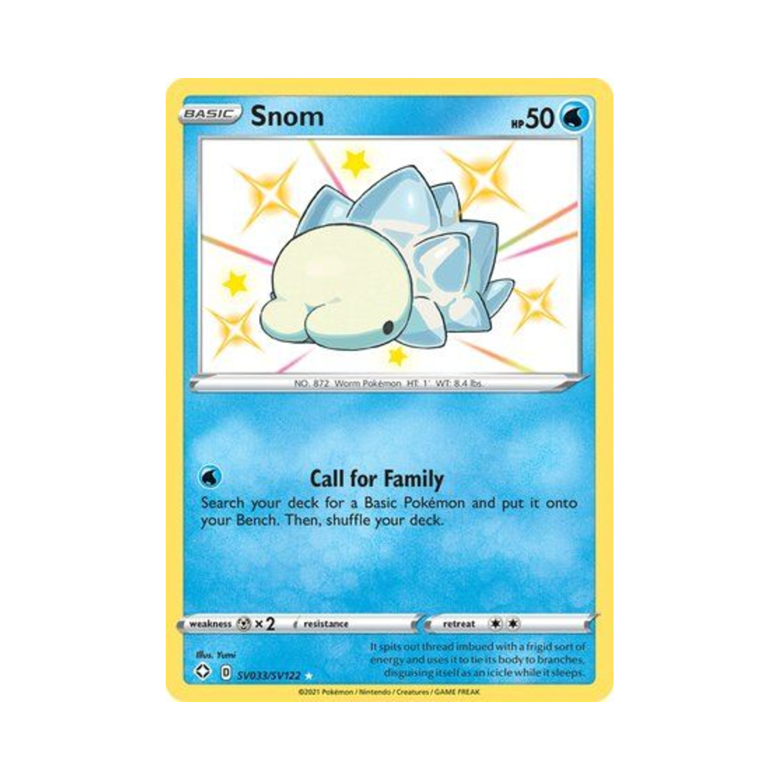 포켓몬 TCG 누니머기 RS 샤이닝 페이츠 (영문판)(Pokemon TCG Snom RS Shining Fates (English Ver.))