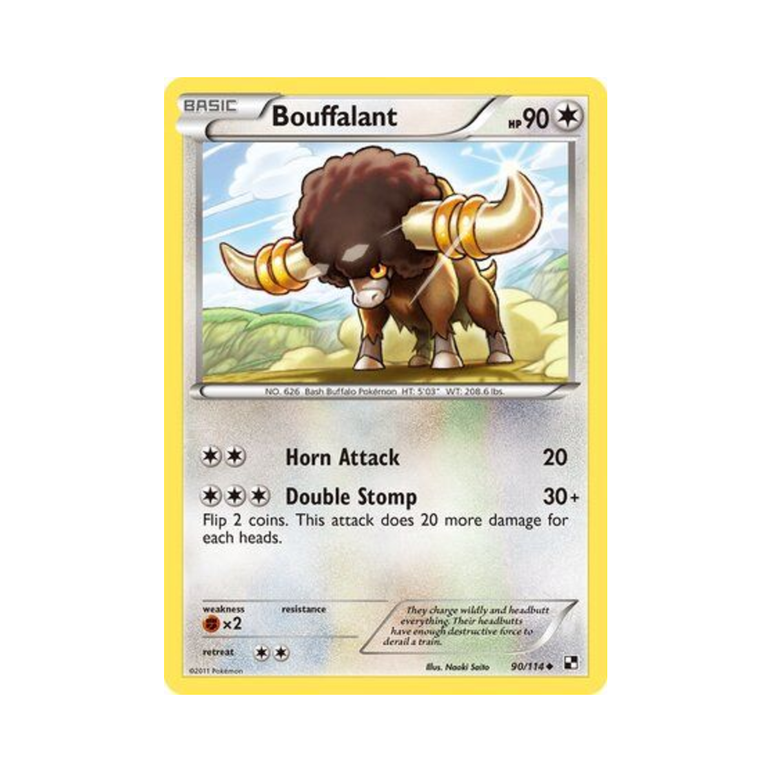 포켓몬 TCG 버프론 U 블랙 & 화이트 (영문판)(Pokemon TCG Bouffalant U Black & White (English Ver.)) - 1