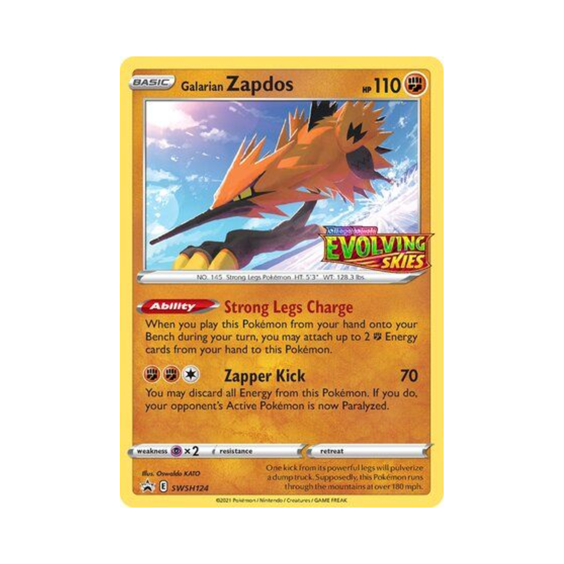 포켓몬 TCG 가라르 썬더 P 소드 & 실드 프로모카드 (영문판)(Pokemon TCG Galarian Zapdos P Sword & Shield Promos (English Ver.)) - 1