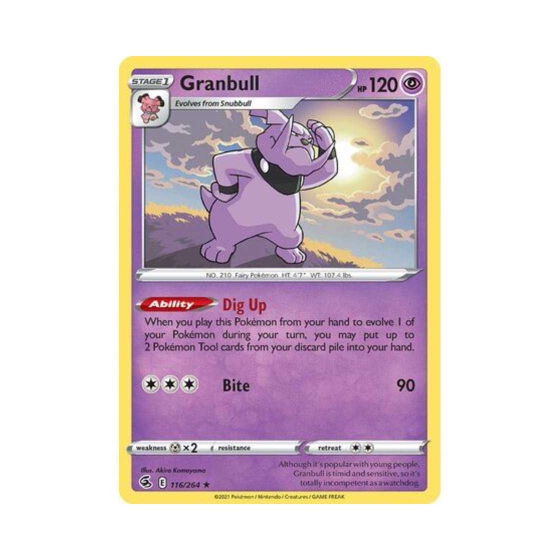 포켓몬 TCG 그랑블루 R 퓨전 스트라이크 (영문판)(Pokemon TCG Granbull R Fusion Strike (English Ver.)) - 1