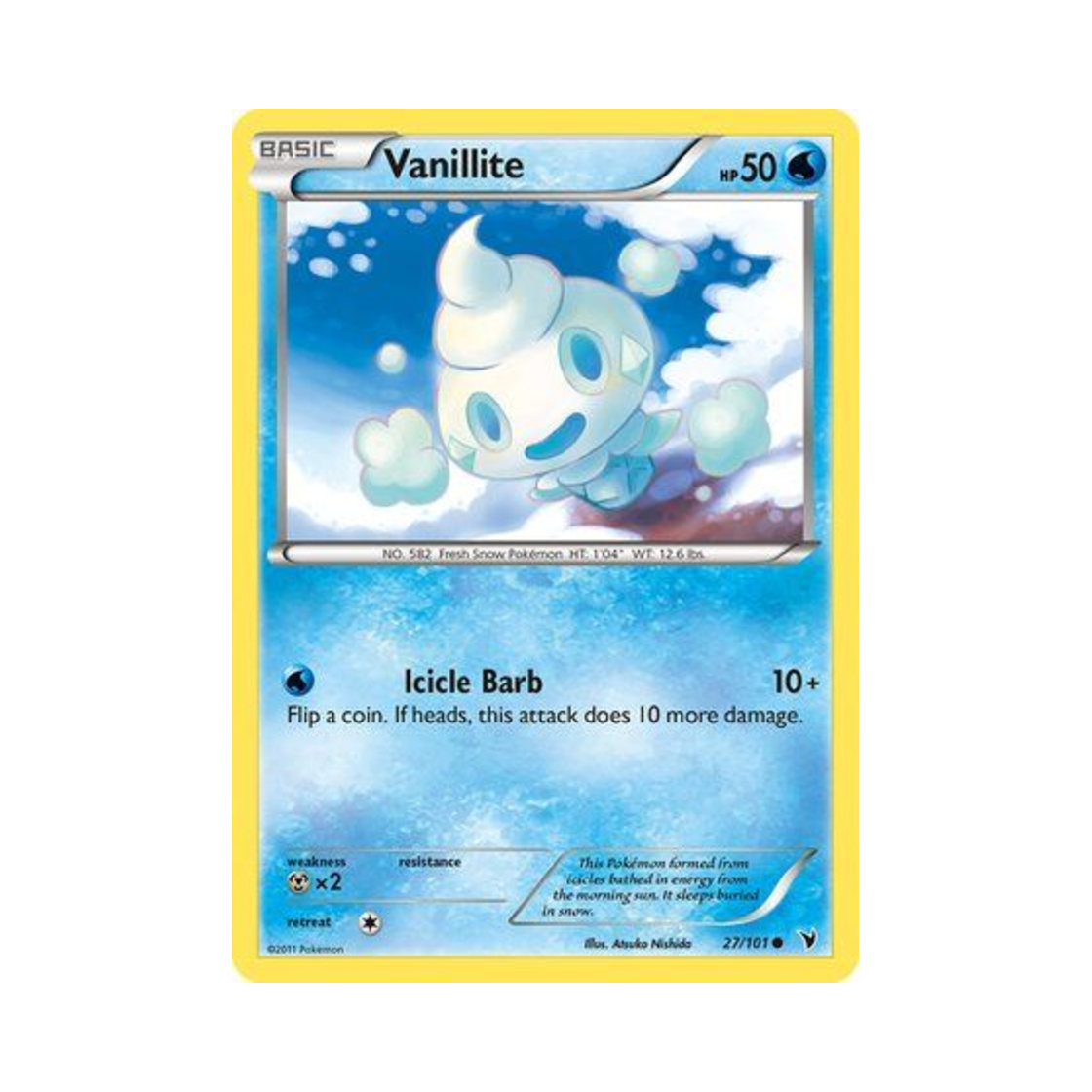 포켓몬 TCG 바닐프티 C 노블 빅토리스 (영문판)(Pokemon TCG Vanillite C Noble Victories (English Ver.))