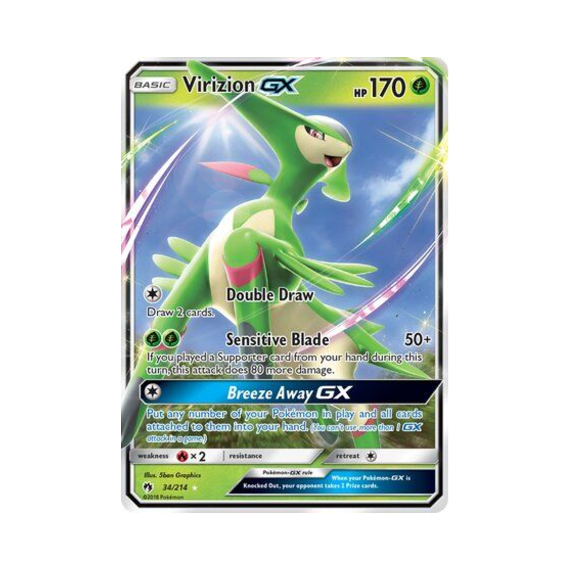 포켓몬 TCG 비리디온 GX RHG 로스트 썬더 (영문판)(Pokemon TCG Virizion GX RHG Lost Thunder (English Ver.)) - 1