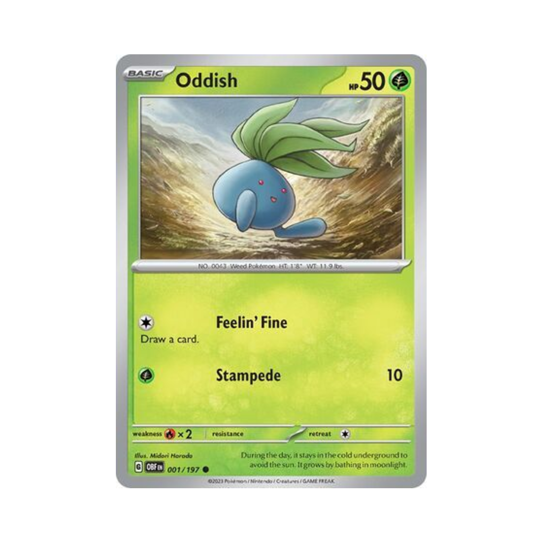 포켓몬 TCG 뚜벅쵸 C 옵시디언 플레임즈 (영문판)(Pokemon TCG Oddish C Obsidian Flames (English Ver.)) - 1