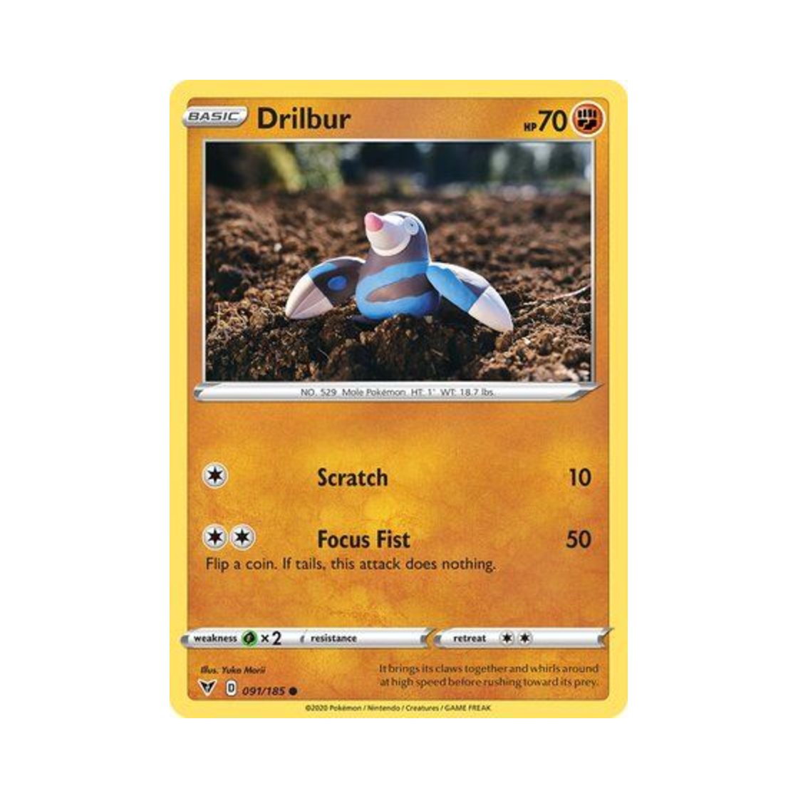 포켓몬 TCG 두더류 C 비비드 볼티지 (영문판)(Pokemon TCG Drilbur C Vivid Voltage (English Ver.)) - 1
