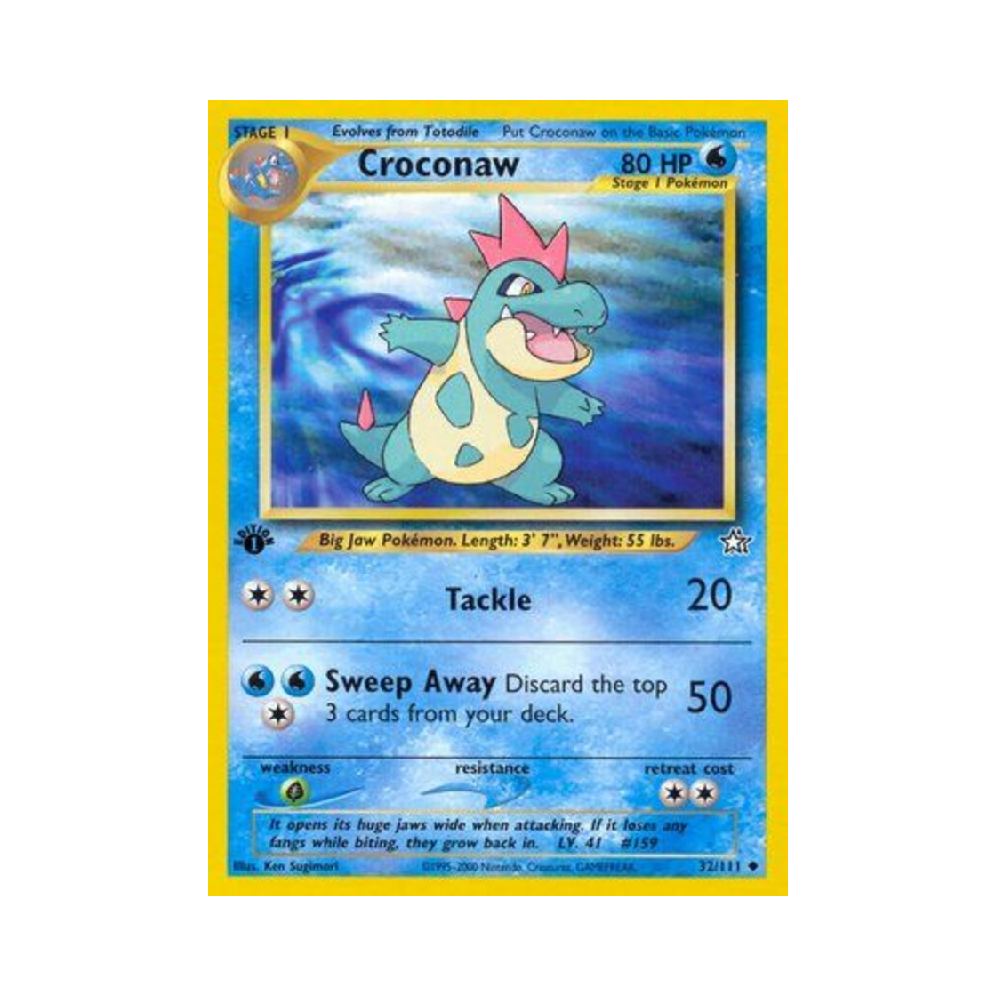포켓몬 TCG 엘리게이 U 네오 제네시스 (영문판)(Pokemon TCG Croconaw U Neo Genesis (English Ver.)) - 1