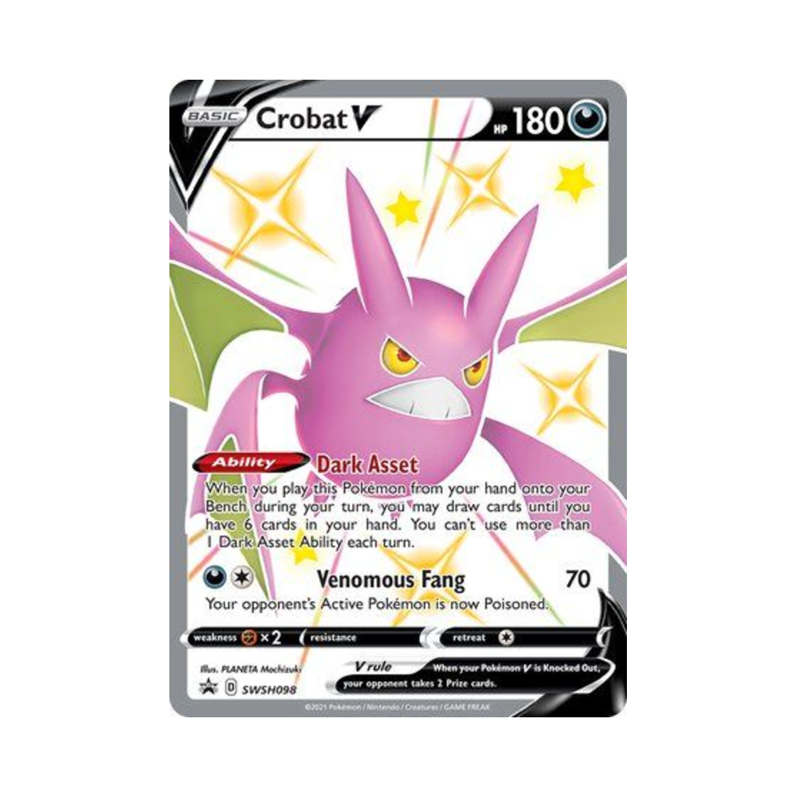 포켓몬 TCG 크로뱃 V P 소드 & 실드 프로모카드 (영문판)(Pokemon TCG Crobat V P Sword & Shield Promos (English Ver.)) - 1