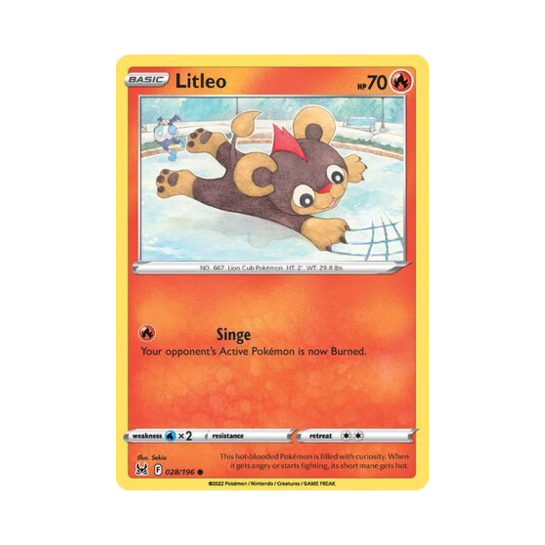 포켓몬 TCG 레오꼬 C 로스트 오리진 (영문판)(Pokemon TCG Litleo C Lost Origin (English Ver.))