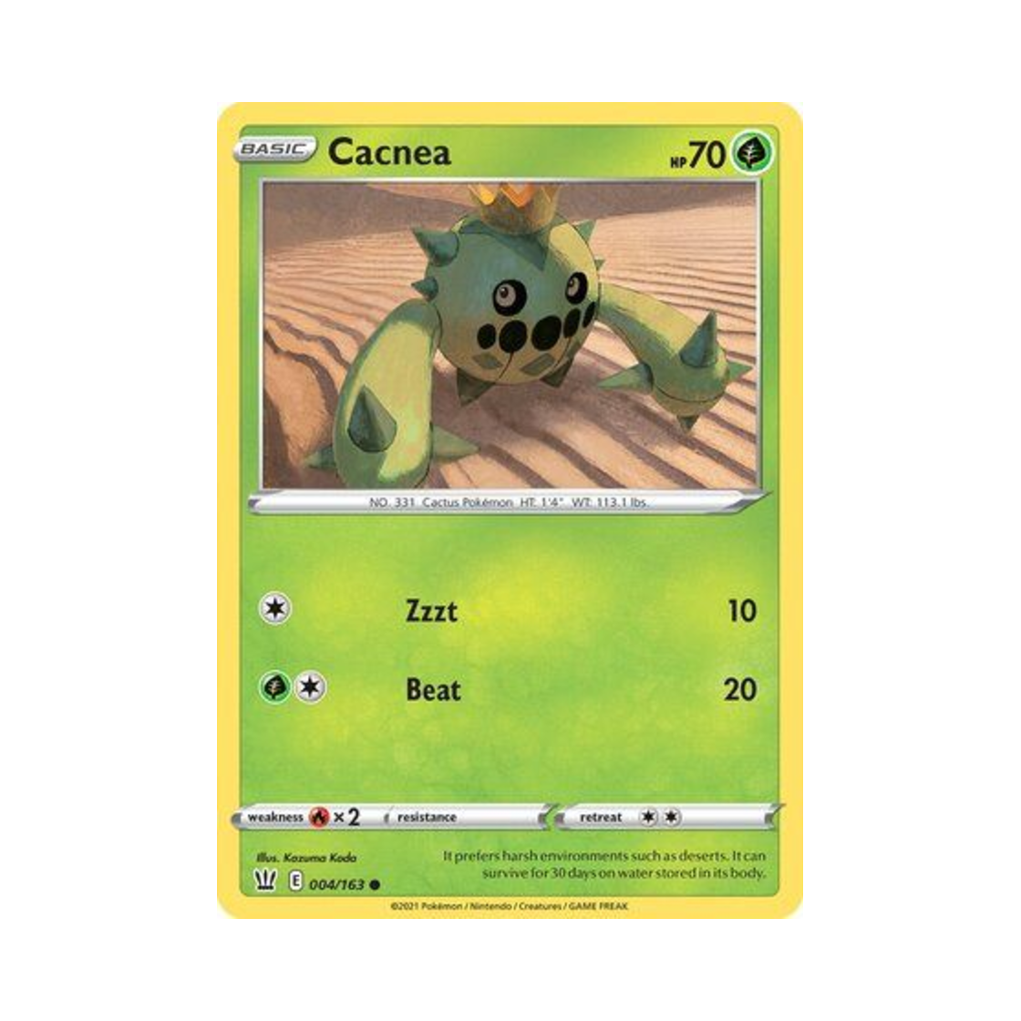 포켓몬 TCG 선인왕 C 배틀 스타일즈 (영문판)(Pokemon TCG Cacnea C Battle Styles (English Ver.)) - 1