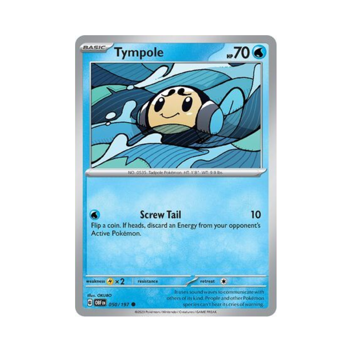 포켓몬 TCG 동챙이 C 옵시디언 플레임즈 (영문판)(Pokemon TCG Tympole C Obsidian Flames (English Ver.)) - 1