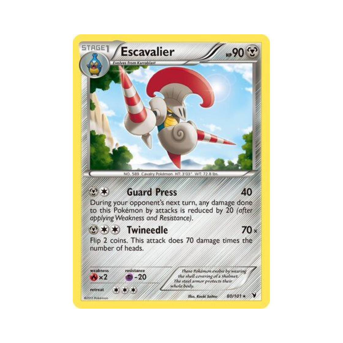 포켓몬 TCG 슈바르고 R 노블 빅토리스 (영문판)(Pokemon TCG Escavalier R Noble Victories (English Ver.))