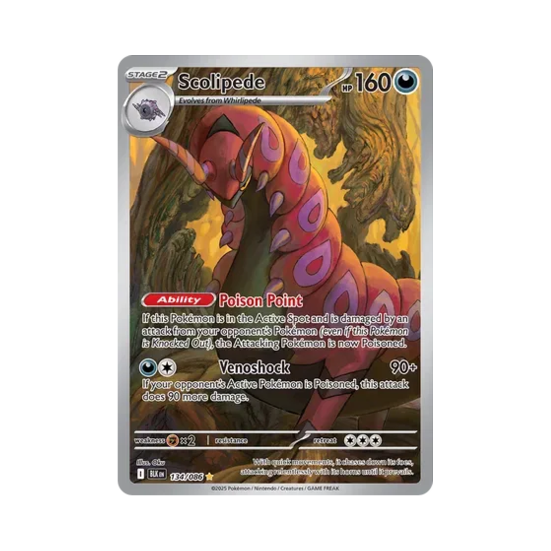 포켓몬 TCG 펜드라 IR 블랙볼트 (영문판)(Pokemon TCG Scolipede IR Black Bolt (English Ver.))