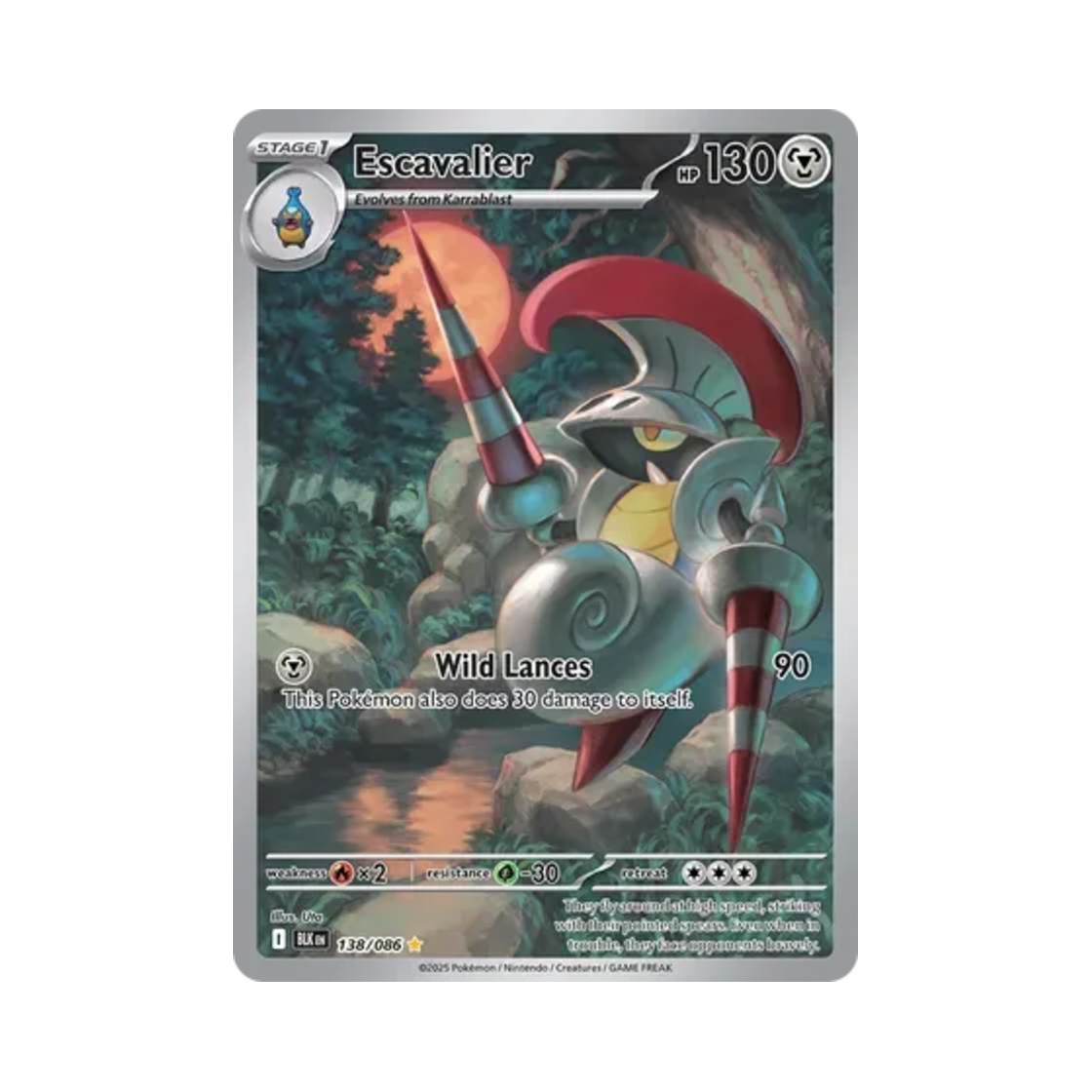 포켓몬 TCG 슈바르고 IR 블랙볼트 (영문판)(Pokemon TCG Escavalier IR Black Bolt (English Ver.)) - 1