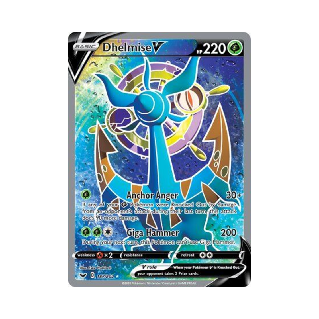 포켓몬 TCG 타타륜 V RU 소드 & 실드 (영문판)(Pokemon TCG Dhelmise V RU Sword & Shield (English Ver.)) - 1