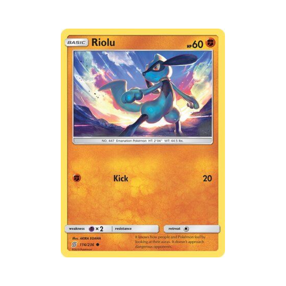 포켓몬 TCG 리오르 C 유니파이드 마인즈 (영문판)(Pokemon TCG Riolu C Unified Minds (English Ver.)) - 1