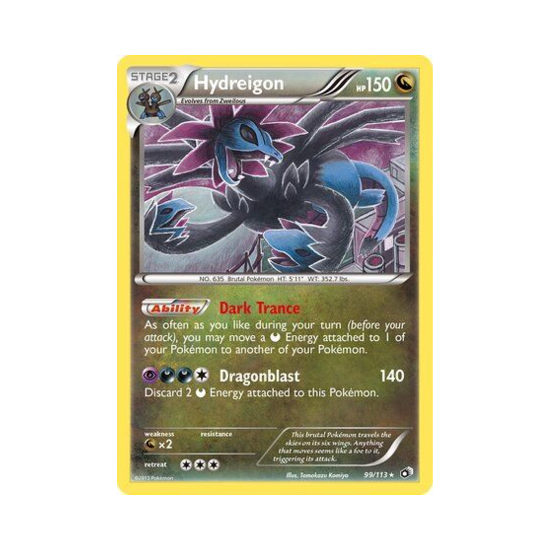 포켓몬 TCG 삼삼드래 RH 레전더리 트레져스 (영문판)(Pokemon TCG Hydreigon RH Legendary Treasures (English Ver.))