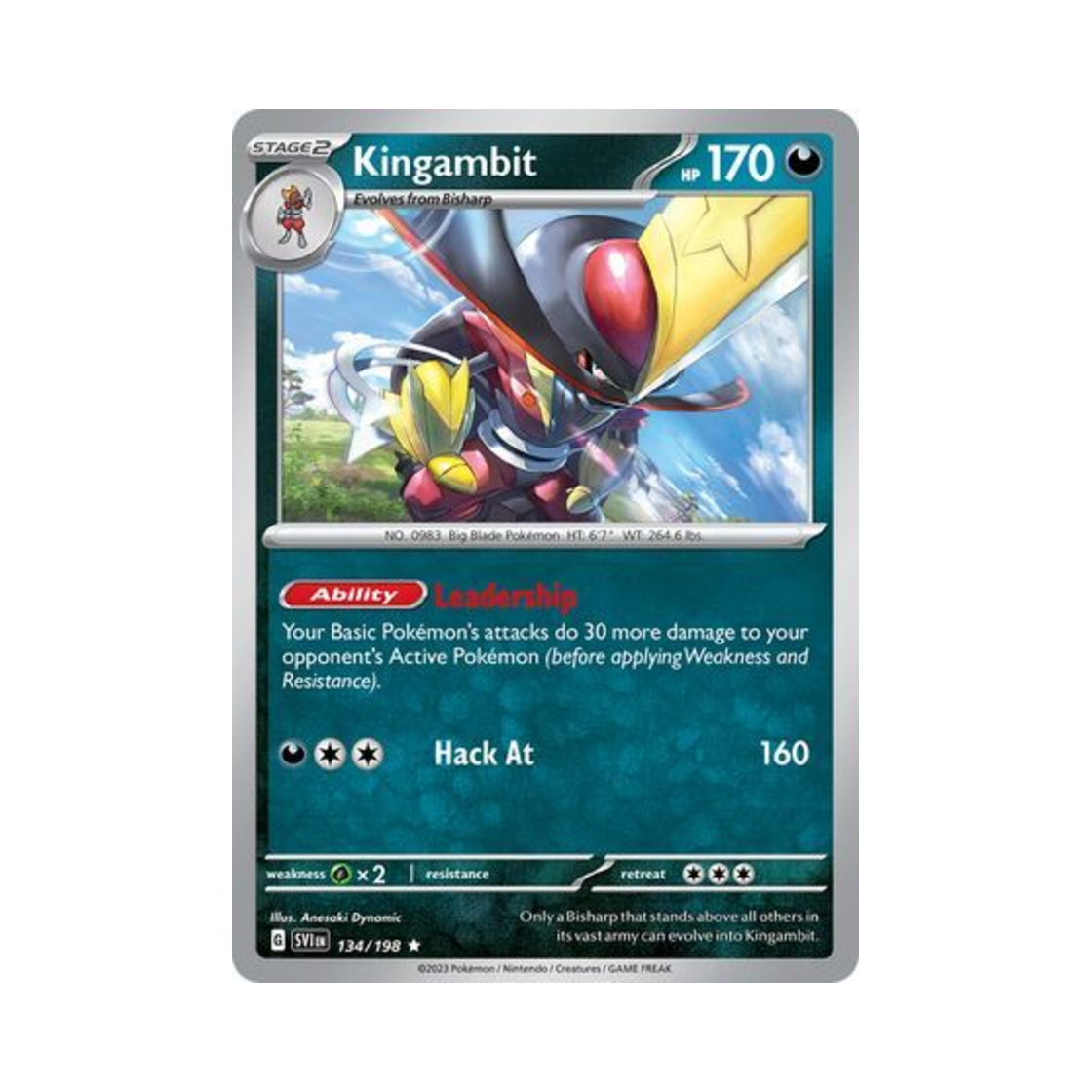 포켓몬 TCG 대도각참 R 스칼렛 & 바이올렛 (영문판)(Pokemon TCG Kingambit R Scarlet & Violet (English Ver.)) - 1