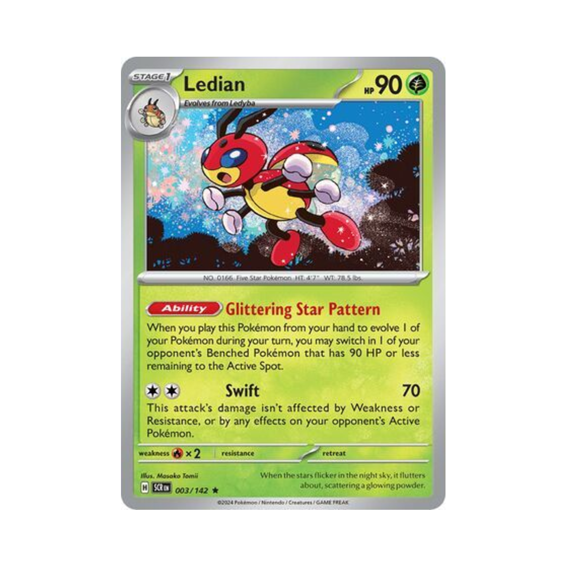 포켓몬 TCG 레디안 R 스텔라 크라운 (영문판)(Pokemon TCG Ledian R Stellar Crown (English Ver.))