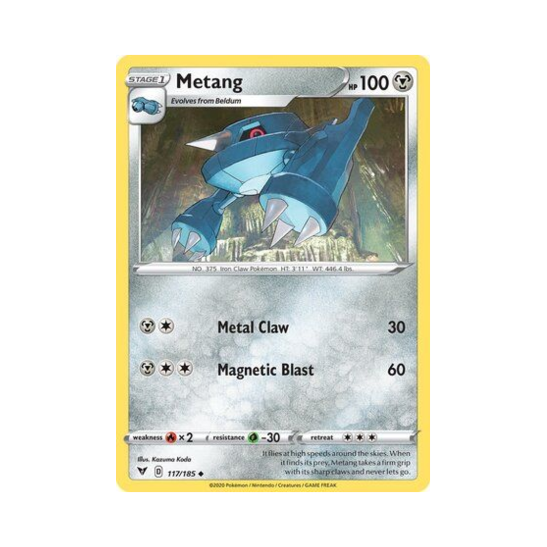 포켓몬 TCG 메탕구 U 비비드 볼티지 (영문판)(Pokemon TCG Metang U Vivid Voltage (English Ver.))