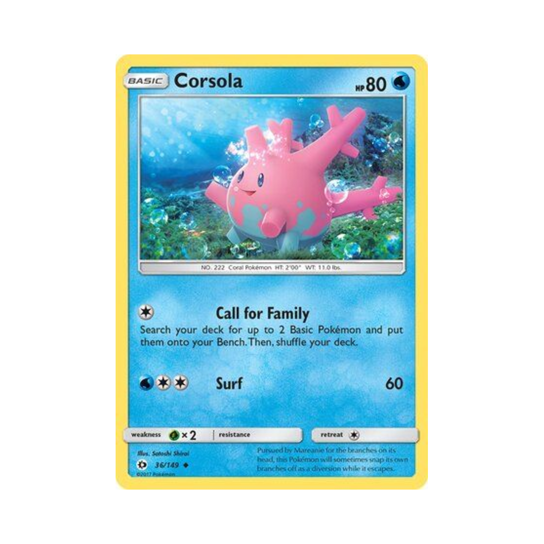 포켓몬 TCG 코산호 U 썬 & 문 (영문판)(Pokemon TCG Corsola U Sun & Moon (English Ver.)) - 1