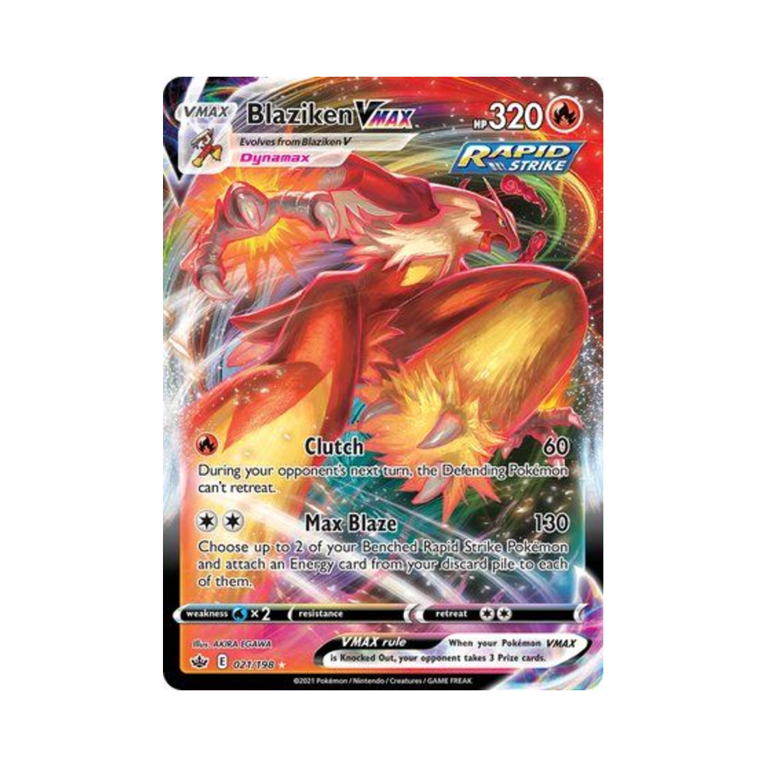 포켓몬 TCG 번치코 VMAX HRV 칠링 레인 (영문판)(Pokemon TCG Blaziken VMAX HRV Chilling Reign (English Ver.)) - 1