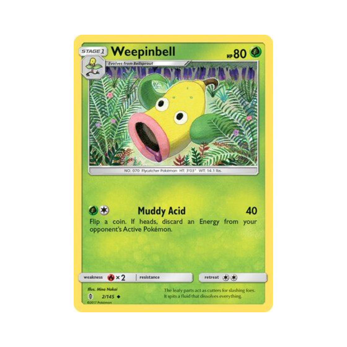 포켓몬 TCG 우츠동 U 가디언스 라이징 (영문판)(Pokemon TCG Weepinbell U Guardians Rising (English Ver.)) - 1