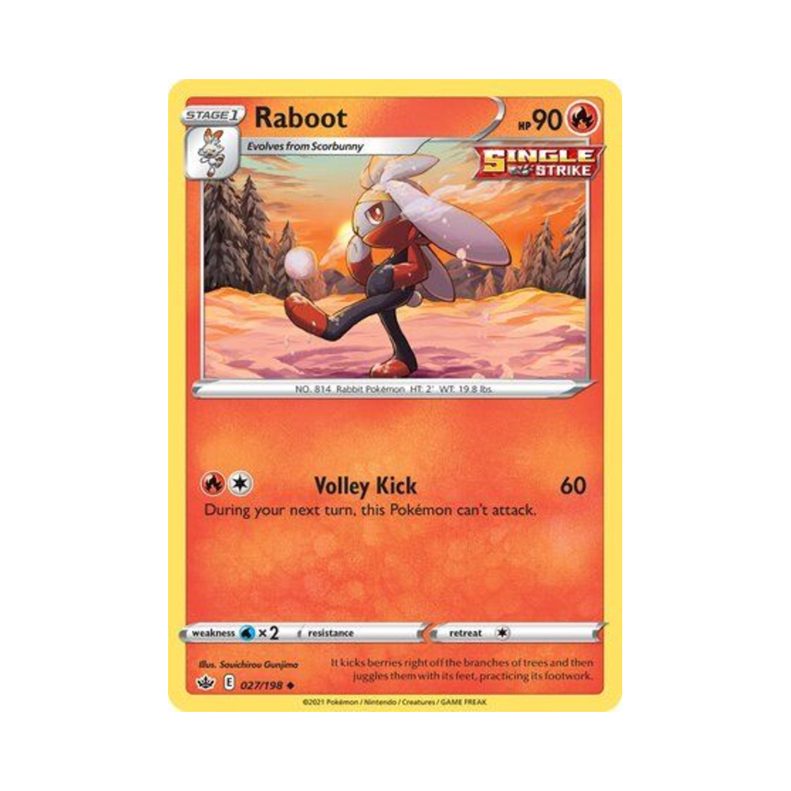포켓몬 TCG 래비풋 U 칠링 레인 (영문판)(Pokemon TCG Raboot U Chilling Reign (English Ver.)) - 1