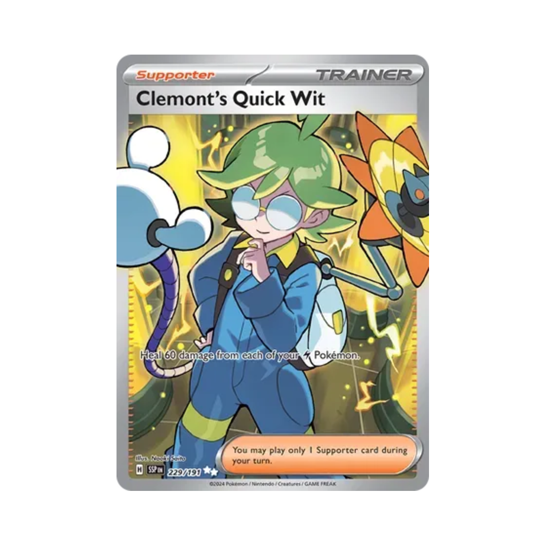 포켓몬 TCG 시트론의 재치 UR 서징 스파크 (영문판)(Pokemon TCG Clemont's Quick Wit UR Surging Sparks (English Ver.)) - 1