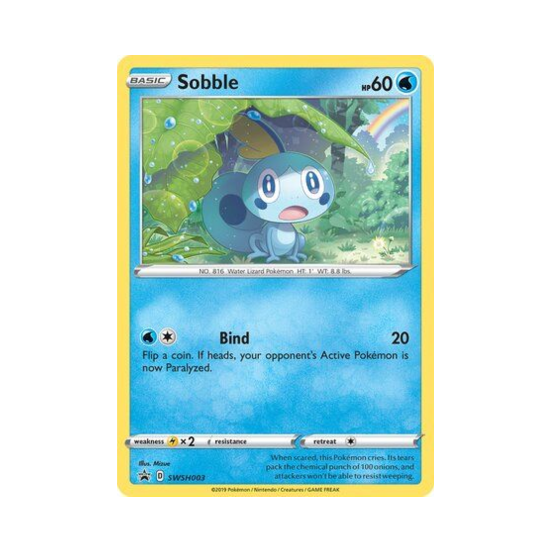 포켓몬 TCG 울머기 P 소드 & 실드 프로모카드 (영문판)(Pokemon TCG Sobble P Sword & Shield Promos (English Ver.))