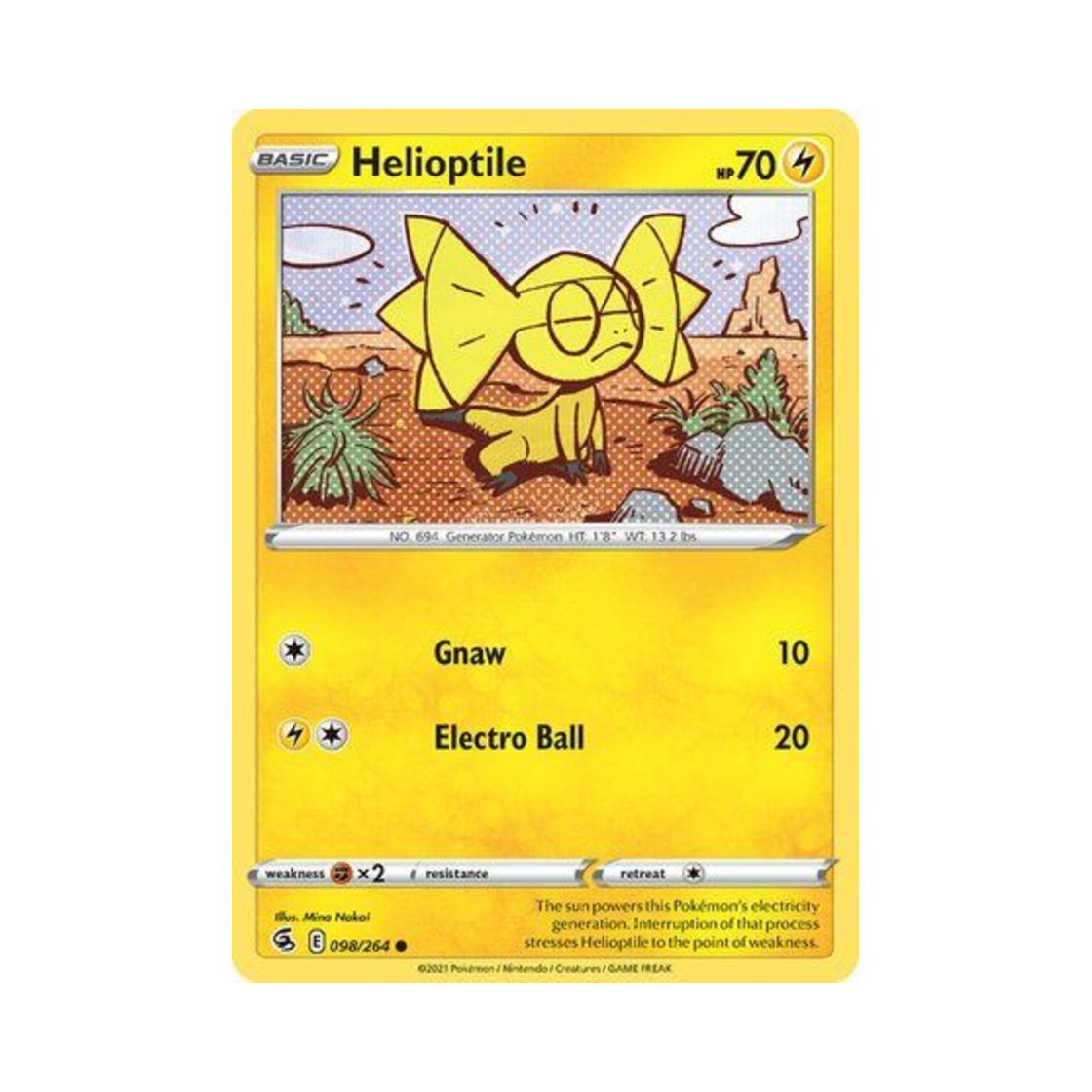 포켓몬 TCG 목도리키텔 C 퓨전 스트라이크 (영문판)(Pokemon TCG Helioptile C Fusion Strike (English Ver.))