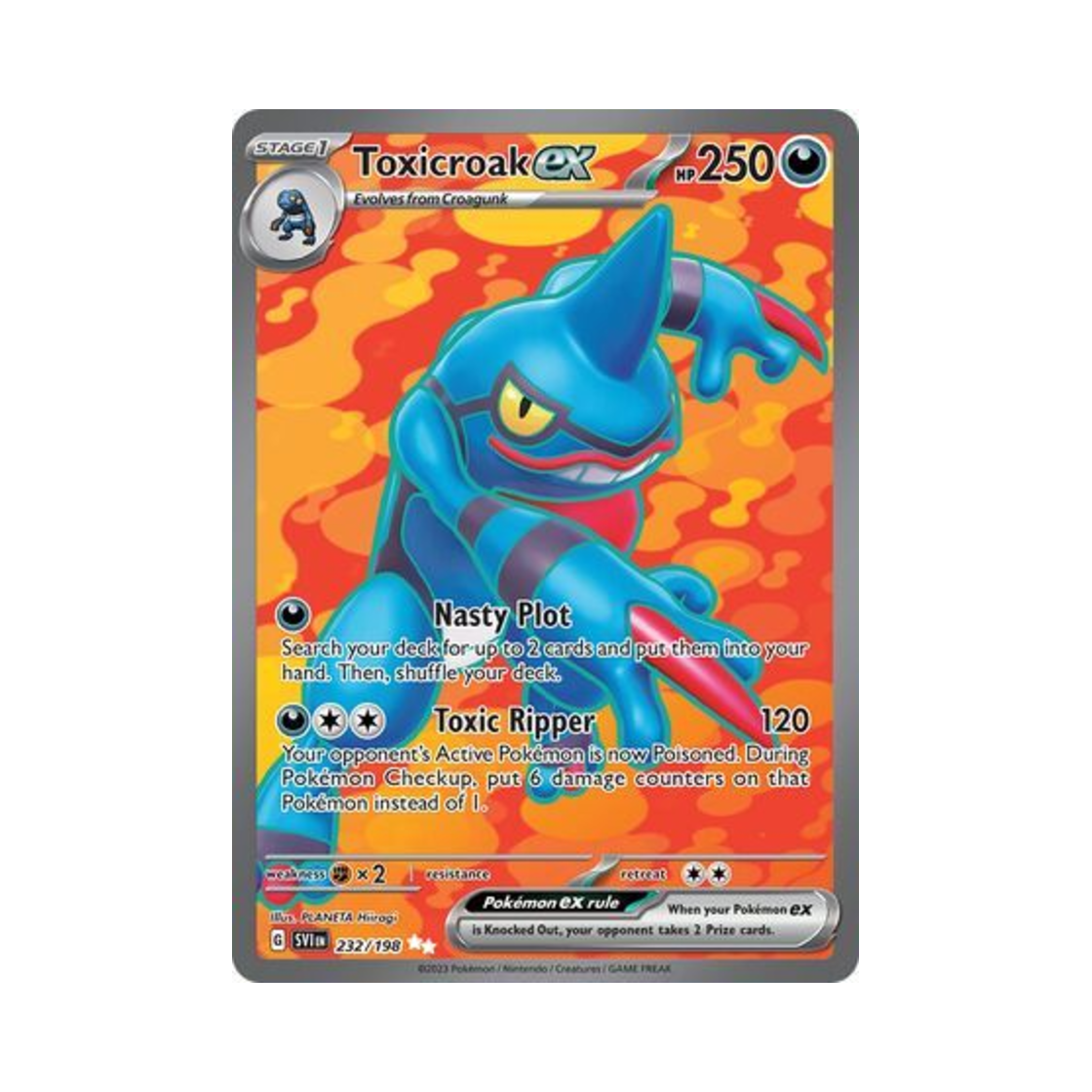 포켓몬 TCG 독개굴 ex UR 스칼렛 & 바이올렛 (영문판)(Pokemon TCG Toxicroak ex UR Scarlet & Violet (English Ver.)) - 1