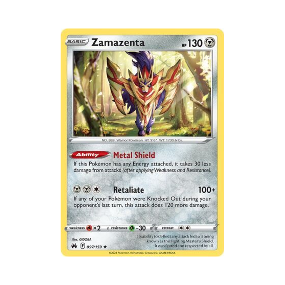 포켓몬 TCG 자마젠타 R 크라운 제니스 (영문판)(Pokemon TCG Zamazenta R Crown Zenith (English Ver.)) - 1