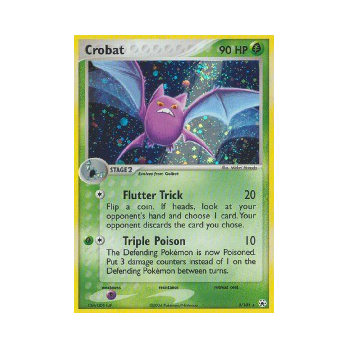 포켓몬 TCG 크로뱃 RH EX 히든 레전드 (영문판)(Pokemon TCG Crobat RH EX Hidden Legends (English Ver.))