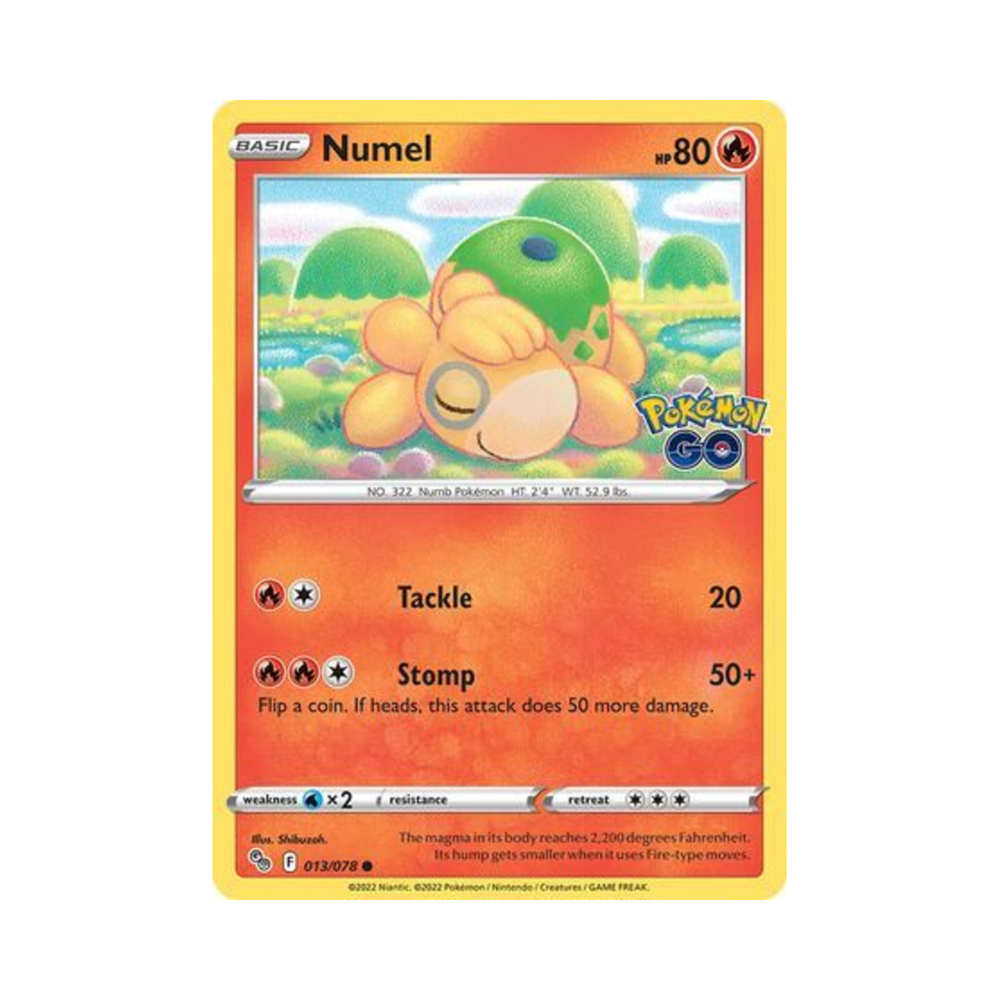 포켓몬 TCG 둔타 C 포켓몬 고 (영문판)(Pokemon TCG Numel C Pokemon GO (English Ver.))