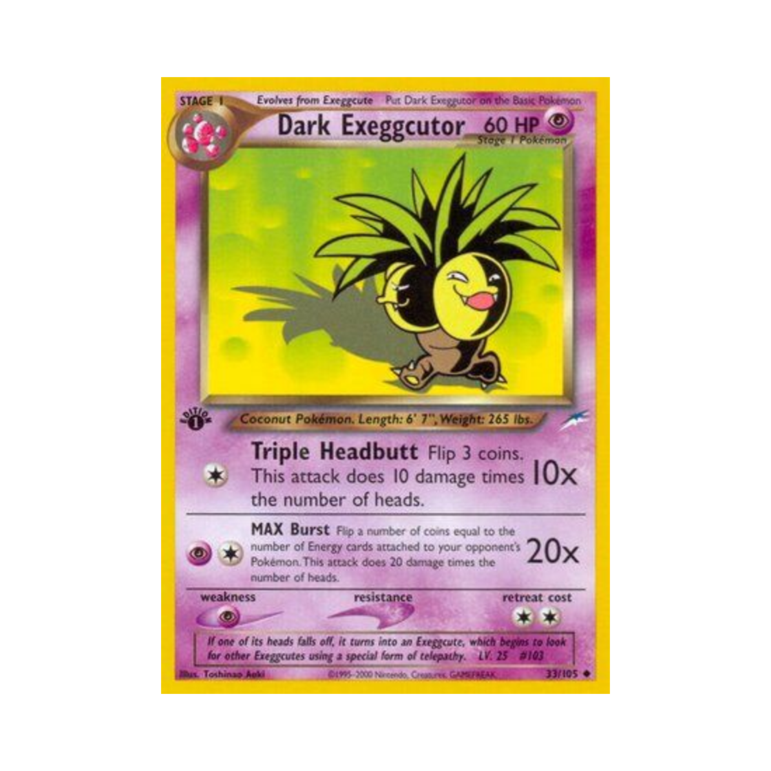 포켓몬 TCG 다크 나시 U 네오 데스티니 (영문판)(Pokemon TCG Dark Exeggutor U Neo Destiny (English Ver.))
