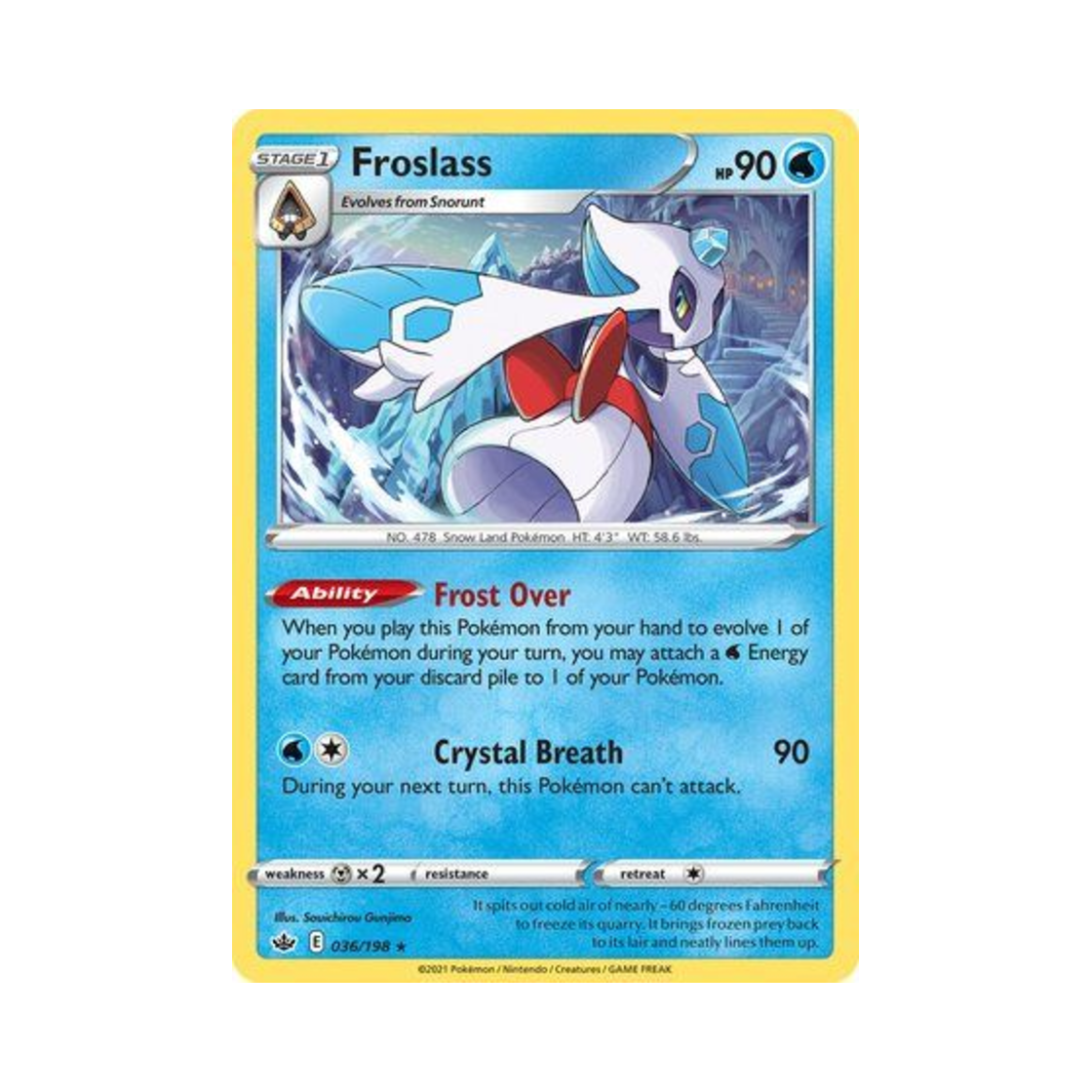 포켓몬 TCG 눈여아 RH 칠링 레인 (영문판)(Pokemon TCG Froslass RH Chilling Reign (English Ver.)) - 1