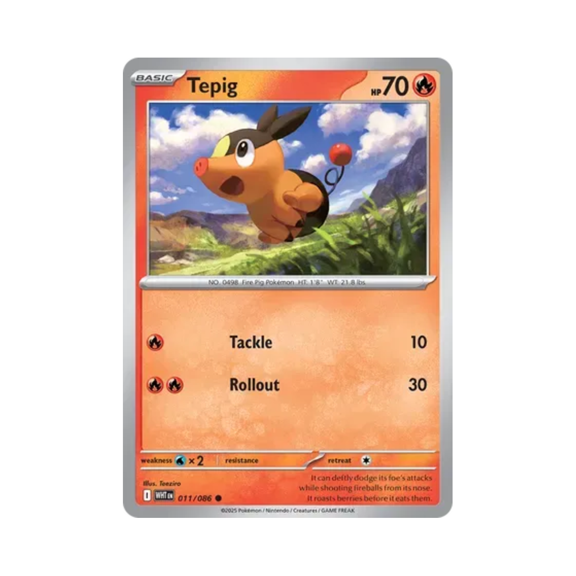 포켓몬 TCG 뚜꾸리 C 화이트플레어 (영문판)(Pokemon TCG Tepig C White Flare (English Ver.))