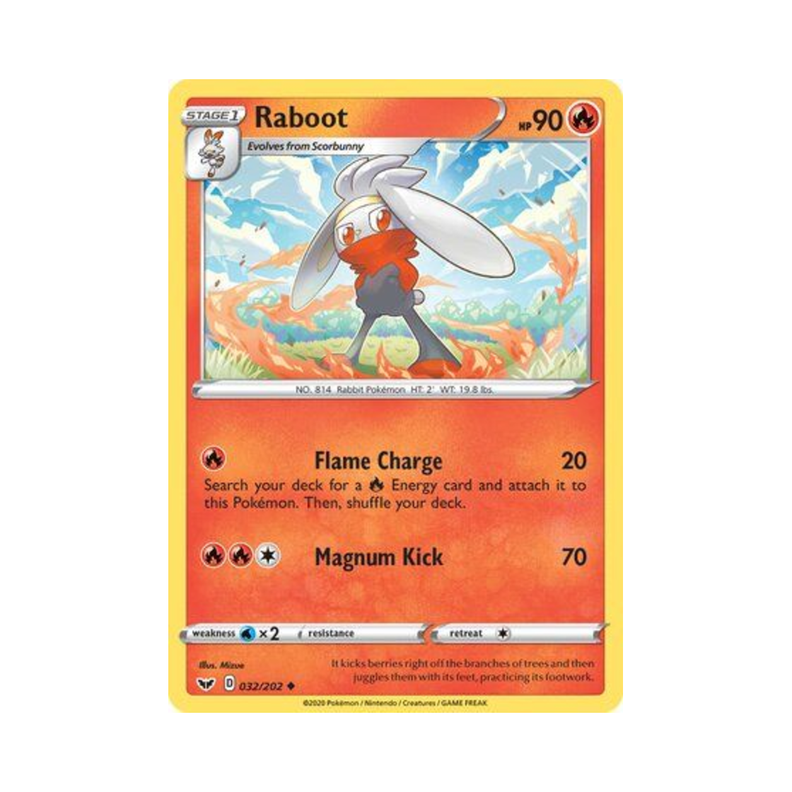 포켓몬 TCG 래비풋 U 소드 & 실드 (영문판)(Pokemon TCG Raboot U Sword & Shield (English Ver.))