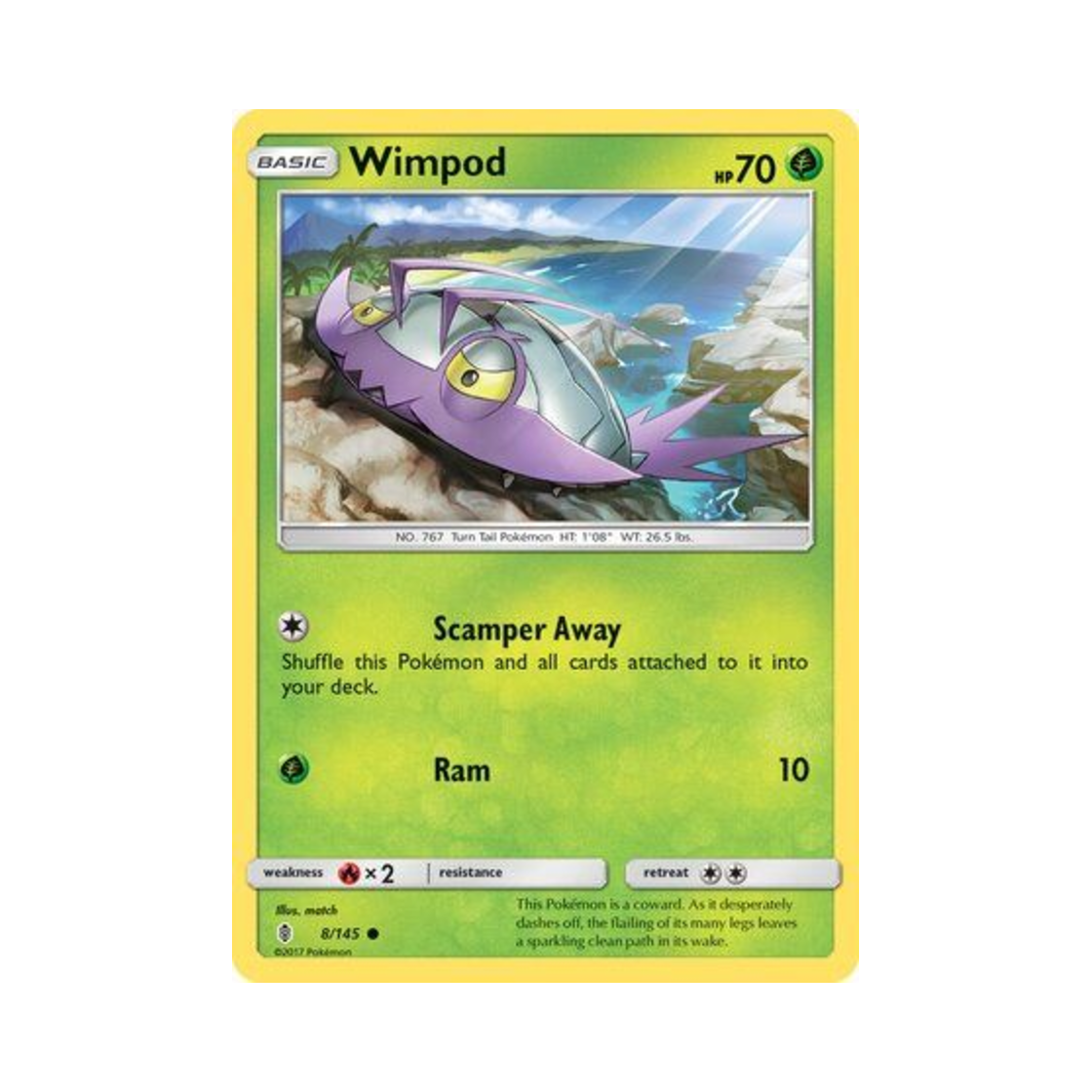 포켓몬 TCG 꼬시레 C 가디언스 라이징 (영문판)(Pokemon TCG Wimpod C Guardians Rising (English Ver.))