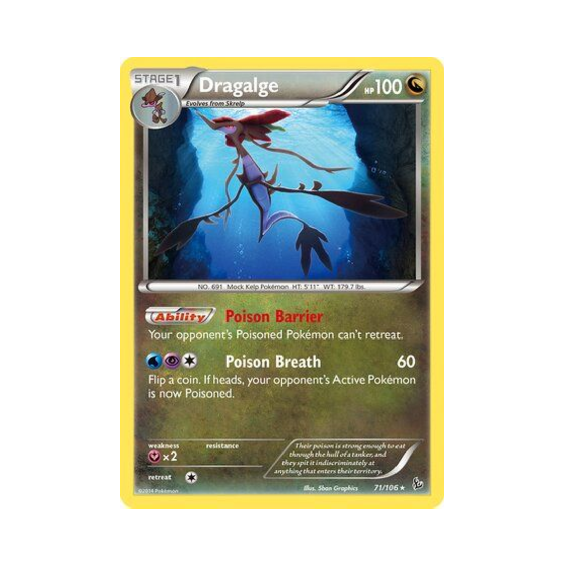 포켓몬 TCG 드래캄 R 플래시파이어 (영문판)(Pokemon TCG Dragalge R Flashfire (English Ver.)) - 1