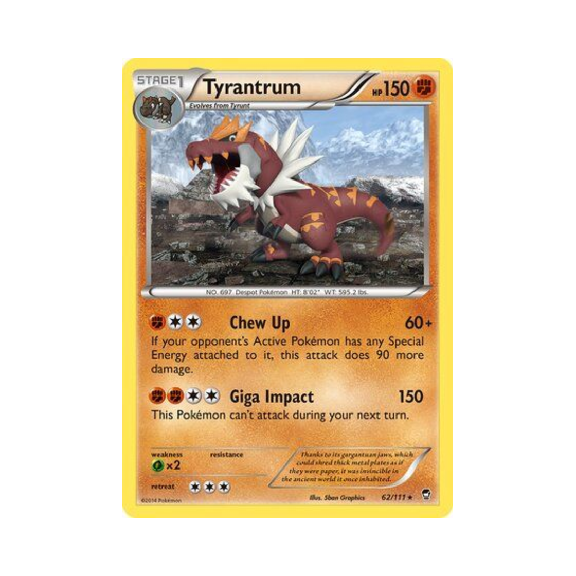포켓몬 TCG 견고라스 R 퓨리어스 피스트 (영문판)(Pokemon TCG Tyrantrum R Furious Fists (English Ver.)) - 1