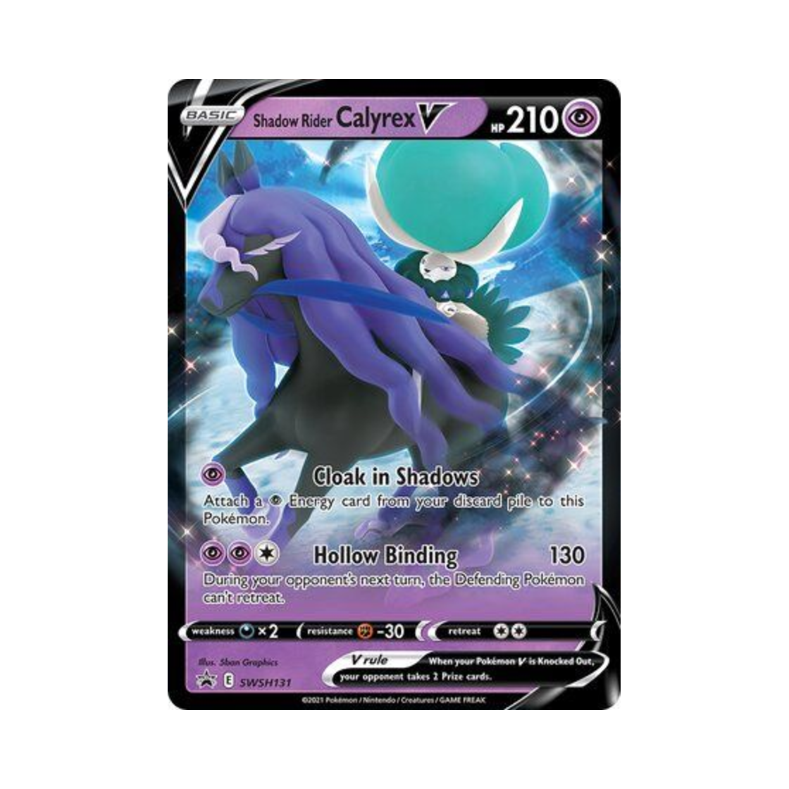 포켓몬 TCG 흑마 버드렉스 V 점보 P 소드 & 실드 프로모카드 (영문판)(Pokemon TCG Shadow Rider Calyrex V Jumbo P Sword & Shield Promos (English Ver.)) - 1
