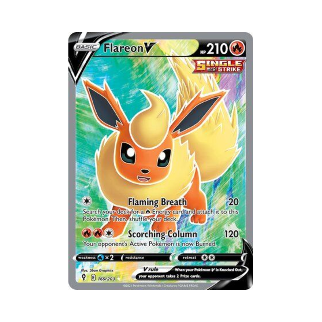 포켓몬 TCG 부스터 V RU 이볼빙 스카이즈 (영문판)(Pokemon TCG Flareon V RU Evolving Skies (English Ver.)) - 1