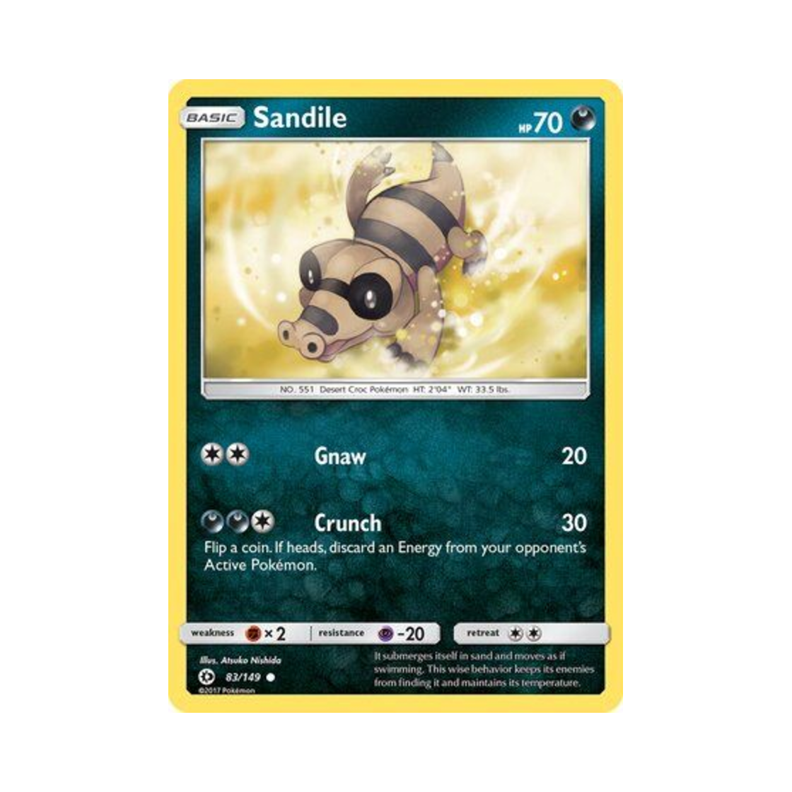 포켓몬 TCG 깜눈크 C 썬 & 문 (영문판)(Pokemon TCG Sandile C Sun & Moon (English Ver.))