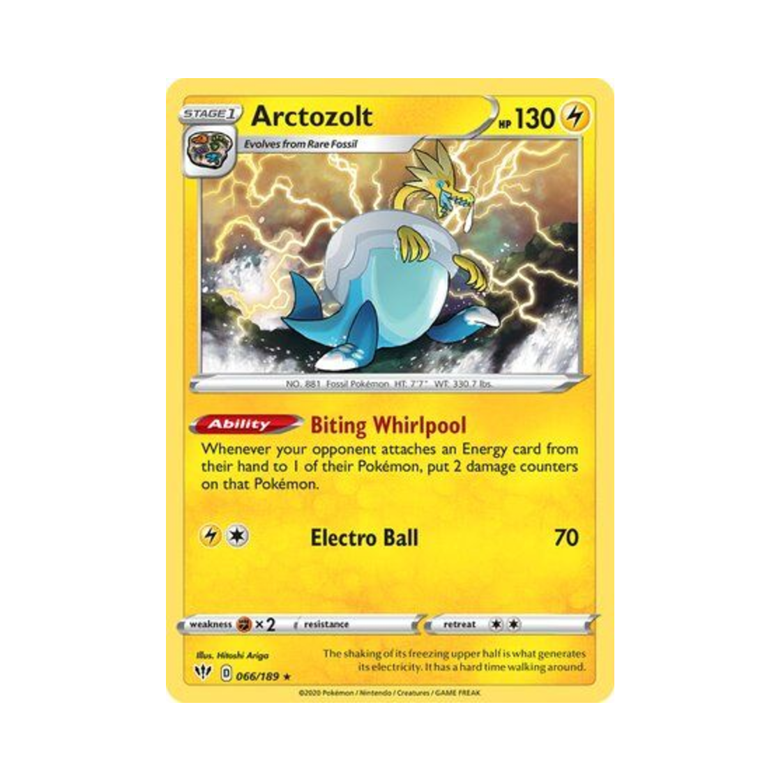 포켓몬 TCG 파치르돈 RH 다크니스 어블레이즈 (영문판)(Pokemon TCG Arctozolt RH Darkness Ablaze (English Ver.)) - 1