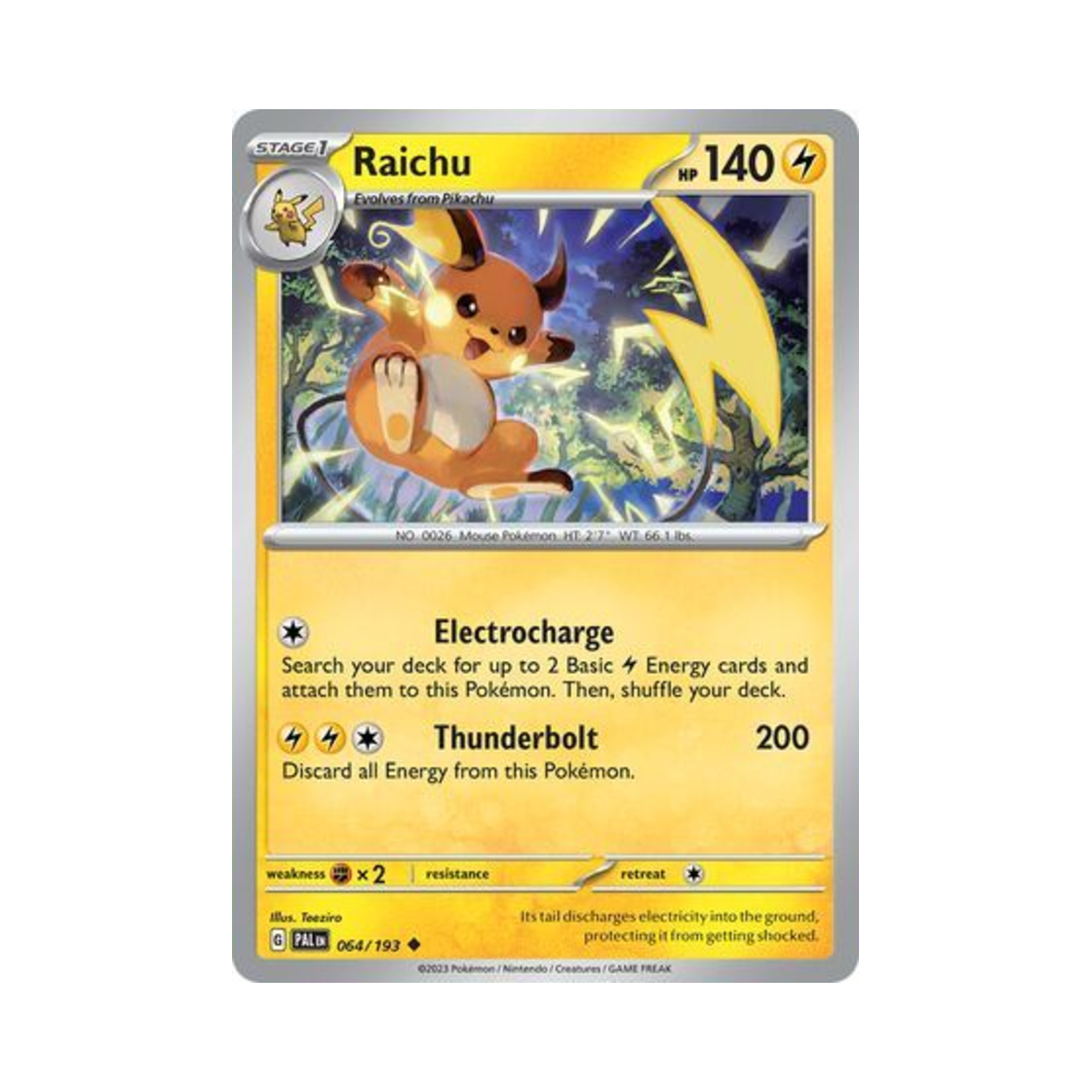 포켓몬 TCG 라이츄 U 팔데아 이볼브드 (영문판)(Pokemon TCG Raichu U Paldea Evolved (English Ver.)) - 1
