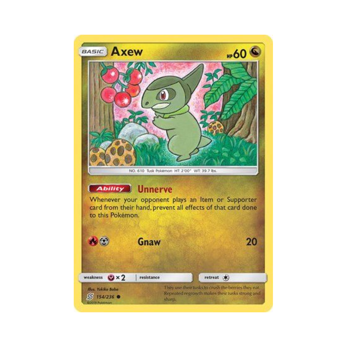 포켓몬 TCG 터검니 C 유니파이드 마인즈 (영문판)(Pokemon TCG Axew C Unified Minds (English Ver.))