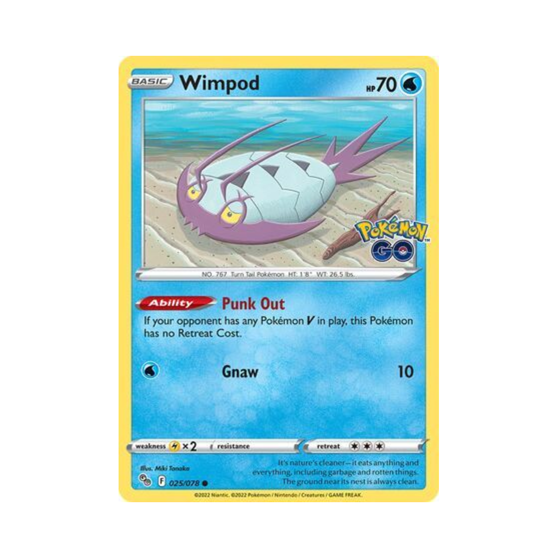 포켓몬 TCG 꼬시레 C 포켓몬 고 (영문판)(Pokemon TCG Wimpod C Pokemon GO (English Ver.))