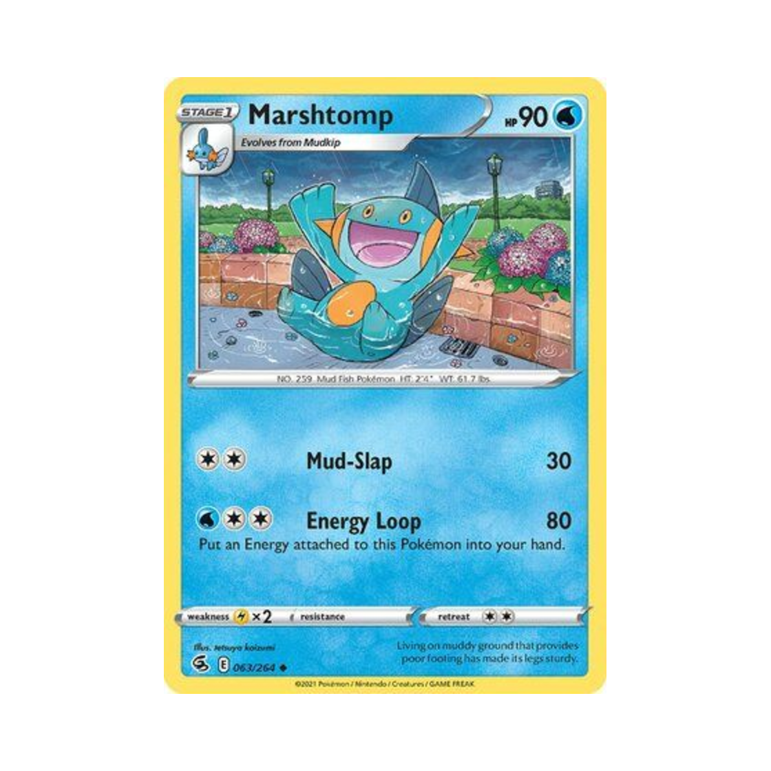 포켓몬 TCG 늪짱이 U 퓨전 스트라이크 (영문판)(Pokemon TCG Marshtomp U Fusion Strike (English Ver.)) - 1
