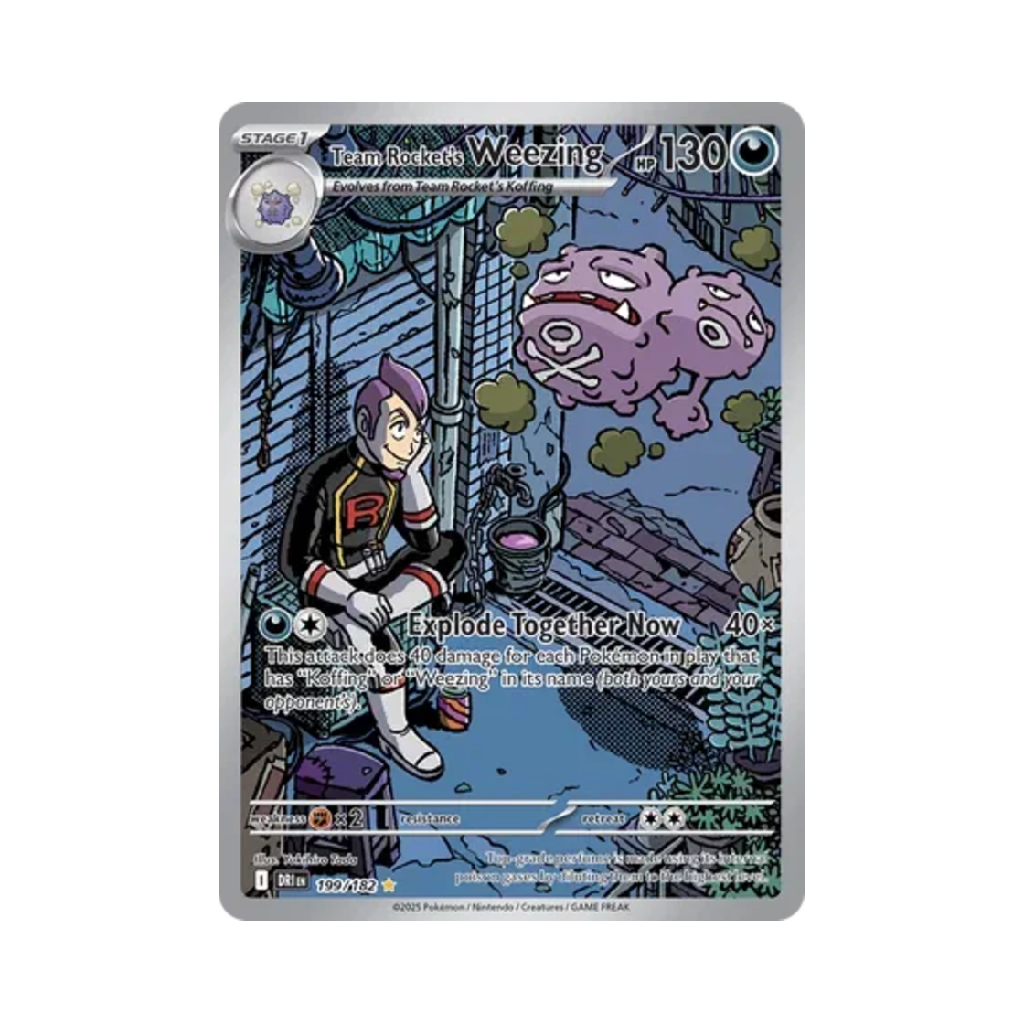 포켓몬 TCG 로켓단의 또도가스 IR 데스티니드 라이벌스 (영문판)(Pokemon TCG Team Rocket's Weezing IR Destined Rivals (English Ver.)) - 1