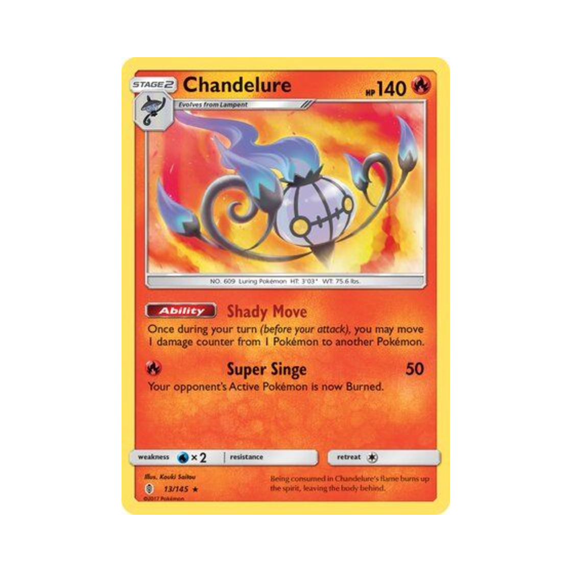 포켓몬 TCG 샹델라 RH 가디언스 라이징 (영문판)(Pokemon TCG Chandelure RH Guardians Rising (English Ver.)) - 1